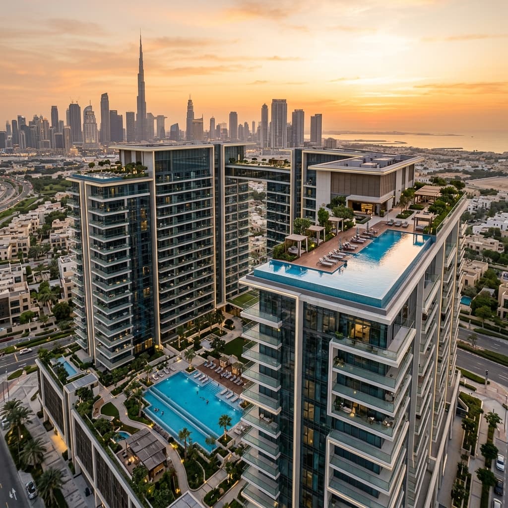 Dubai skyline and rental properties managed by Adler Properties